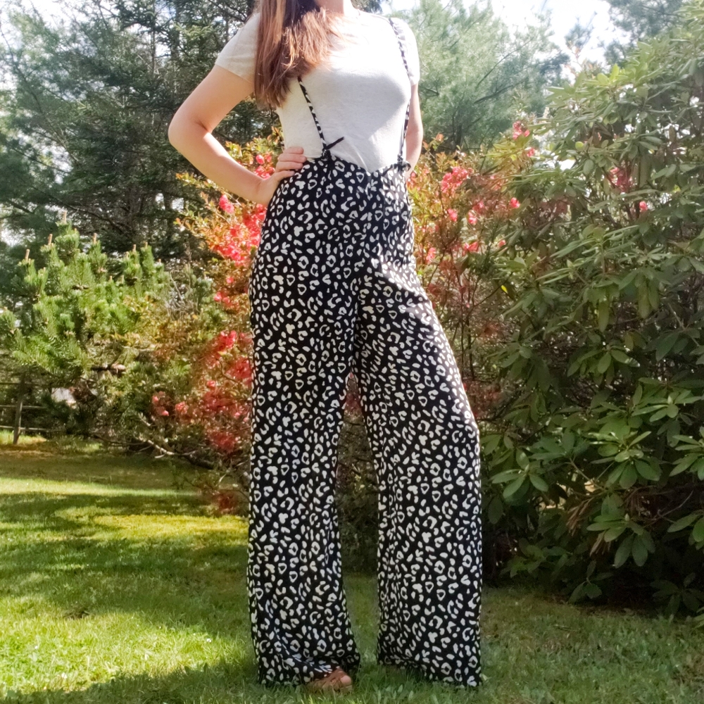 Spaghetti Strap High-Waist Overall/Jumpsuit/Pant